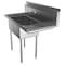 Koolmore 2 Compartment Stainless Steel NSF Commercial Kitchen Prep & Utility Sink with Drainboard SB121610-16R3 - alternate 3